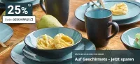 Zurbrüggen: 25 % Rabatt auf fast alle Geschirrsets