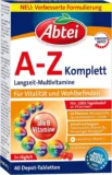 Abtei A-Z Komplett Langzeit-Multivitamine (40 Tabletten) für 4,35 € inkl. Prime-Versand