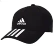 adidas Baseball 3-Streifen Cotton Twill Kappe, Black/White/White, OSFL für 11,00 € inkl. Prime-Versand (statt 17,50 €)