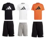 adidas Freizeitset aus 100% Baumwolle (T-Shirt & Shorts mit Reißverschlusstaschen, Gr. S bis XL) – für 39,95€ inkl. Versand statt 50,48€