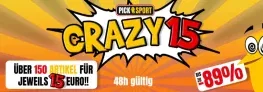 Picksport Festpreis Sale: 150 Produkte für je 15 € zzgl. 4,99 € Versand + 5,5 % Newsletter-Rabatt
