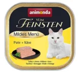 animonda Vom Feinsten Adult Katzenfutter, Nassfutter für ausgewachsene Katzen, mildes Menü, Pute + Käse 32 x 100 g für 10,53 € inkl. Versand (statt 27,80 €)