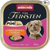 Fehler 🚨animonda Vom Feinsten Mini Senior Hundefutter nass mit Huhn + Kaninchen und Basilikum (32x100g) für 0,75 € inkl. Prime-Versand (statt 24,00 €)