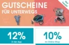 Babymarkt Unterwegs Aktion: Bis zu 12% Rabatt  auf Kinderwagen, Buggys, Babytragen, Fahrradanhänger & Wickeltaschen [NUR HEUTE ]