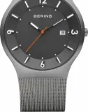 BERING Herren Analog Solar Collection Armbanduhr mit Edelstahl Armband und Saphirglas 14440-077