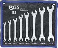 BGS 1182 | Doppel-Maulschlüssel-Satz | 8-tlg. |  CV-Stahl | inkl. Tetron-Rolltasche