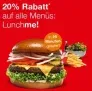 Lunchme! – 20% Rabatt auf euer Mittagsmenü bei burgerme sichern 🥤🍔🍟