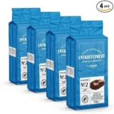 ☕ by Amazon Entkoffeinierter gemahlener Kaffee Pulver 4er-Pack (4x 250 g)