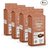 ☕ by Amazon Gemahlener Kaffee Espresso Crema 4er-Pack (4x 250 g)