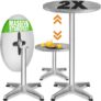 casaria Stehtisch 2er-Set (Silber Alu Ø60cm, höhenverstellbar) für 67,45€ inkl. Versand