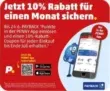 10% Rabatt für einen Monat, bei Einlösung von mindestens 200°P mit der PENNY App!