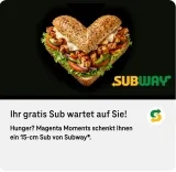 Kostenloses 15-cm-Sub bei Subway für Telekom-Kunden