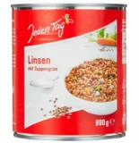 Jeden Tag Linsen mit Suppengrün, 800 g ab 0,76 € inkl. Prime-Versand (statt 1,59 €)