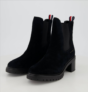 Tommy Hilfiger Essential Midheel Suede Bootie FW0FW07522 Black Gr. 36-40 für