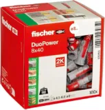 fischer DuoPower 8 x 40 Universaldübel (100 Stück) für 5,59 € inkl. Prime-Versand