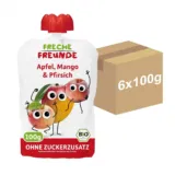 FRECHE FREUNDE Bio Quetschie Apfel, Mango & Pfirsich 6er Pack ab 4,33 € inkl. Prime-Versand statt 5,94€