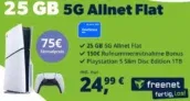 freenet: 25 GB 5G im Telefonica Netz + Playstation 5 Slim Disc Edition(75€) für nur 24,99€ mtl. (150€ Rufnummernmitnahme & AP-Befreiung möglich)