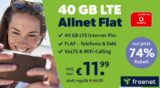 40 GB LTE (Vodafone Netz 100 Mbit/s ) FLAT – VoLTE, WLAN Call, Allnet- & SMS-Flat & eSIM  für 11,99 € mtl