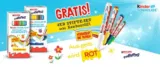 2 Kinder Schokolade Aktionspackungen kaufen & 4er Stifte-Set mit Zauberstift gratis erhalten