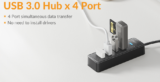iDsonix 4-Port USB Hub 3.0 Hub