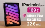 Apple iPad mini (2024) + Telekom Allnet-Flat mit 50 GB 5G für nur 22 € mtl.