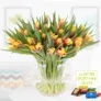 40 zweifarbige Tulpen 🌷 (rot-gelb) + 2 gratis Mini Schokis 🍫 für 24,95€ inkl. Versand