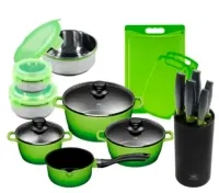 King Topf-Set 15tlg. Kochtopfset Aluminiumguss