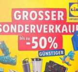 Lidl Sonderverkauf bis zu 50% günstiger – an 12 Standorte zwischen 06.11. bis 09.11