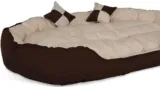 lionto 4-in-1 Hundebett Hundekissen Hundekörbchen mit Wendekissen, (L) 110×80 cm braun/beige für 26,95 € inkl. Prime-Versand (statt 42,95 €)