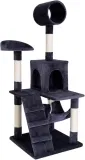 lionto Kratzbaum für Katzen mit Hängematte & Tunnel (133 cm Katzenbaum mit Sisalseil & weichem Plüsch) für 38,30 € inkl. Prime-Versand (statt 48,00 €)