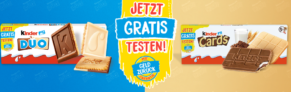 Gratis 🍫 5er-Packung kinder Cards und 12er-Packung kinder DUO Gratis Testen dank Cashback