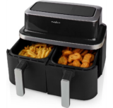 nedis Doppel-Heißluftfritteuse 🍟🍗 2x 4,2 Liter | 2.600 W