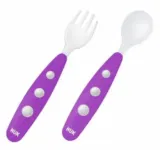 NUK Easy Learning Mini-Besteck, 2-teilig, ideal zum Essenlernen, kindermundgerecht, BPA-frei in 2 Farben für je 1,45€ (Prime)