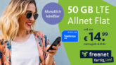 Freenet O2 Allnet-Flat mit 50GB LTE (225 Mbit/s.) für 14,99 € mtl. (mtl Kündbar) keine Anschlussgebühr