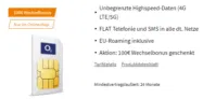 o2 Allnet-Flat mit unlimited LTE/5G für 47,99 € mtl. + 700 € Saturn Coupon + 100 € Wechselbonus bei Rufnummernmitnahme