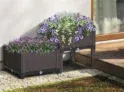 Outsunny Hochbeet, 2-teiliger Pflanzkasten mit Abflusslöchern, Blumenkasten im Rattan-Look, PP, Braun, 40 x 40 x 44 cm für 44,99€ inkl. Versand statt 57,90€