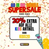 Picksport Kids Sale: 20 % Extra-Rabatt auf alle Kinder-Produkte