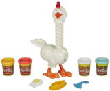 Play-Doh E6647 Animal Crew Cluck-a-Dee Verrücktes Huhn – Bauernhof-Spielset mit 4 Farben Knete