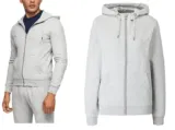 s.Oliver Herren Sweatjacke mit Kapuze in grau meliert (Gr. M bis XXL)