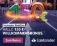 Kostenloses Girokonto: Santander BestGiro mit 150€ Bonus