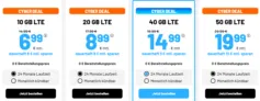 sim.de Cyber Deals 🔥 z.B.: 40 GB LTE Allnet Flat für 14,99 € mtl.