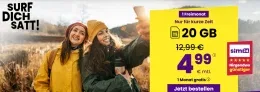 sim24 20 GB 5G Allnet-Flat für 4,99 € / Monat  + 1 Monat gratis oder monatlich kündbar