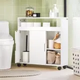 sobuy Badezimmerschrank Reinweiß BZR02-W 20X71X70CM (mit Toilettenpapierhalter & Bürste MDF(E1)) für 29,99 € inkl. Versand (statt 59,00 €)