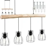 tectake Pendelleuchte Lampe hängend 4-flammig