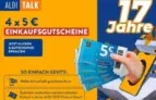 4×5,00 € Gutscheine für Aldi-Süd (ab 03.05. Mindesteinkauf 40,00 €)