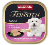 animonda vom Feinsten Hundefutter nass mit Schlemmerkern mit Huhn+Ei + Schinken (22 x 150g) ab 14,21 € inkl. Prime Versand (statt 21,78 €)