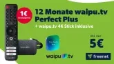 Streaming-Vorteil: 12 Monate waipu tv Perfect Plus mit 4K Stick für nur 5€ im Monat