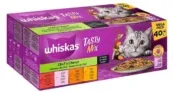 Whiskas 1+ Katzenfutter Tasty Mix Chef´s Choice in Sauce, 40x85g ab 10,07 € inkl. Prime-Versand (statt 17€)