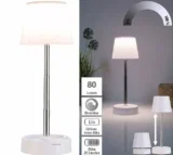 Dimmbare Teleskop-Akku-Tischleuchte mit 80 Lumen, 1.200 mAh, USB-C