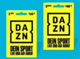 DAZN zum alten Preis von 14,99 € pro Monat durch Gutscheinkarten von Amazon, Lidl und co